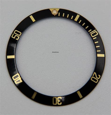 Rolex Submariner 16613 inserto ghiera bezel insert nero e oro